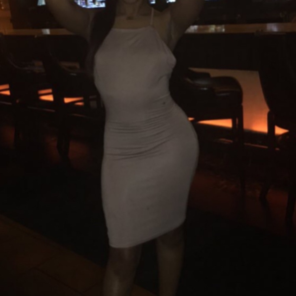 Blush pink midi dress