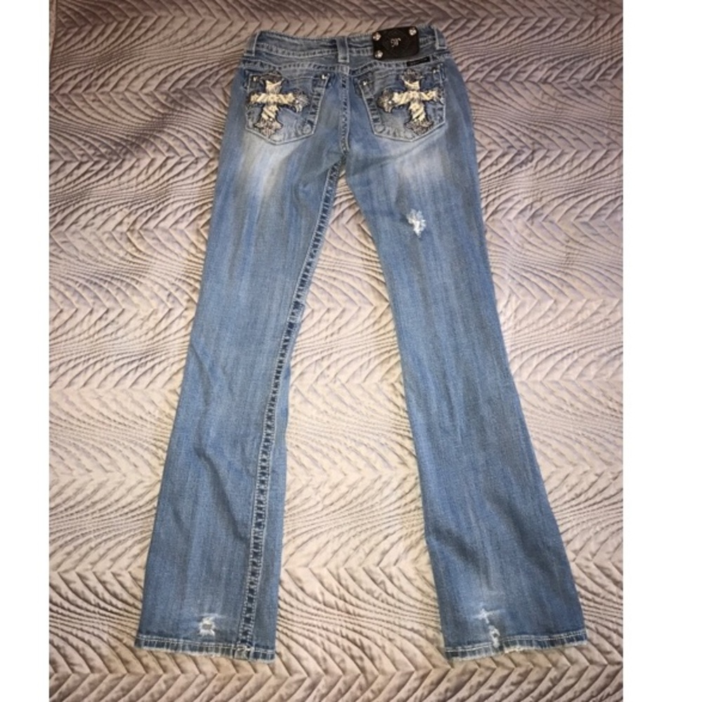 Miss Me bootcut distressed jeans!