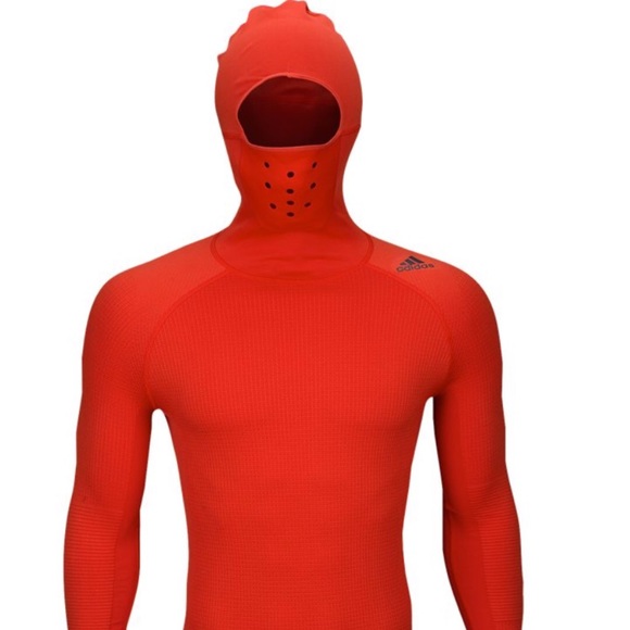 adidas Techfit Heat Hoodie Runningshirt - RT $115 - Picture 2 of 8