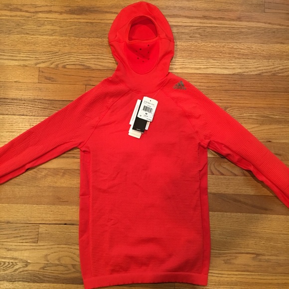adidas Techfit Heat Hoodie Runningshirt - RT $115 - Picture 3 of 8