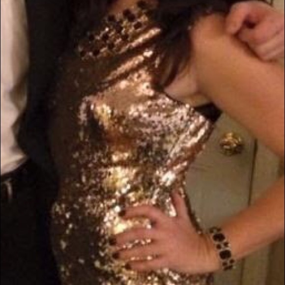 Gold sequined dress - Picture 3 of 4