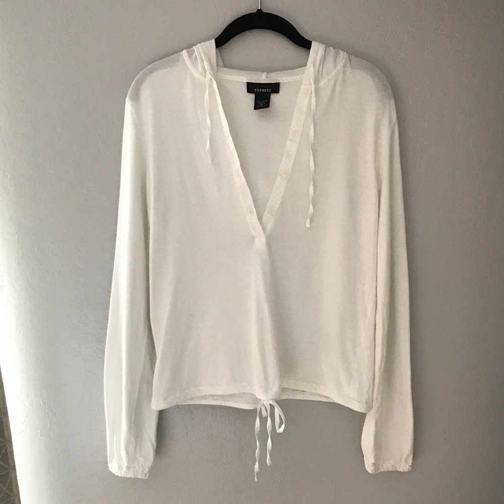 Casual and Comfy Express White Pullover