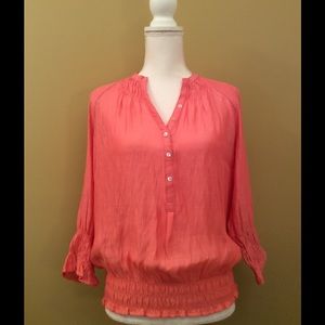 Zara Coral Blouse Size S