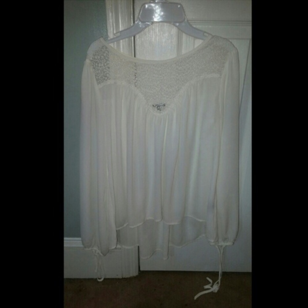 White long sleeve Charlotte Russe blouse
