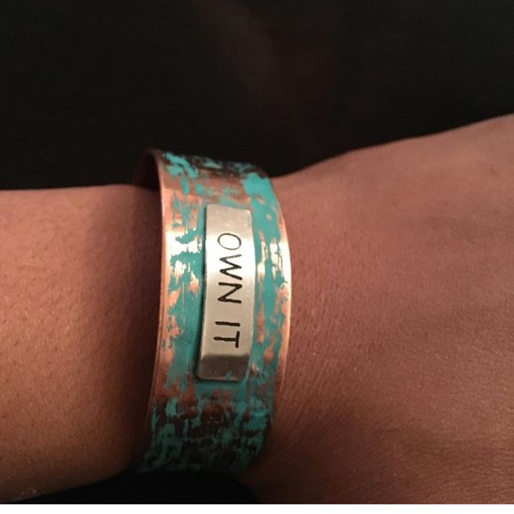 Own It Distressed Turquoise Cuff - Picture 2 of 2
