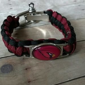 Adjustable paracord cardinals NFL football Bracele