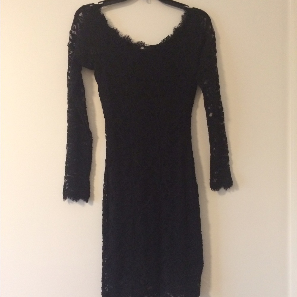 Black long sleeve lace dress!