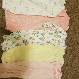 Lot of 5 Carter's sleep sacks