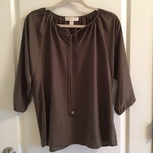 Micheal Kors Olive Green Blouse