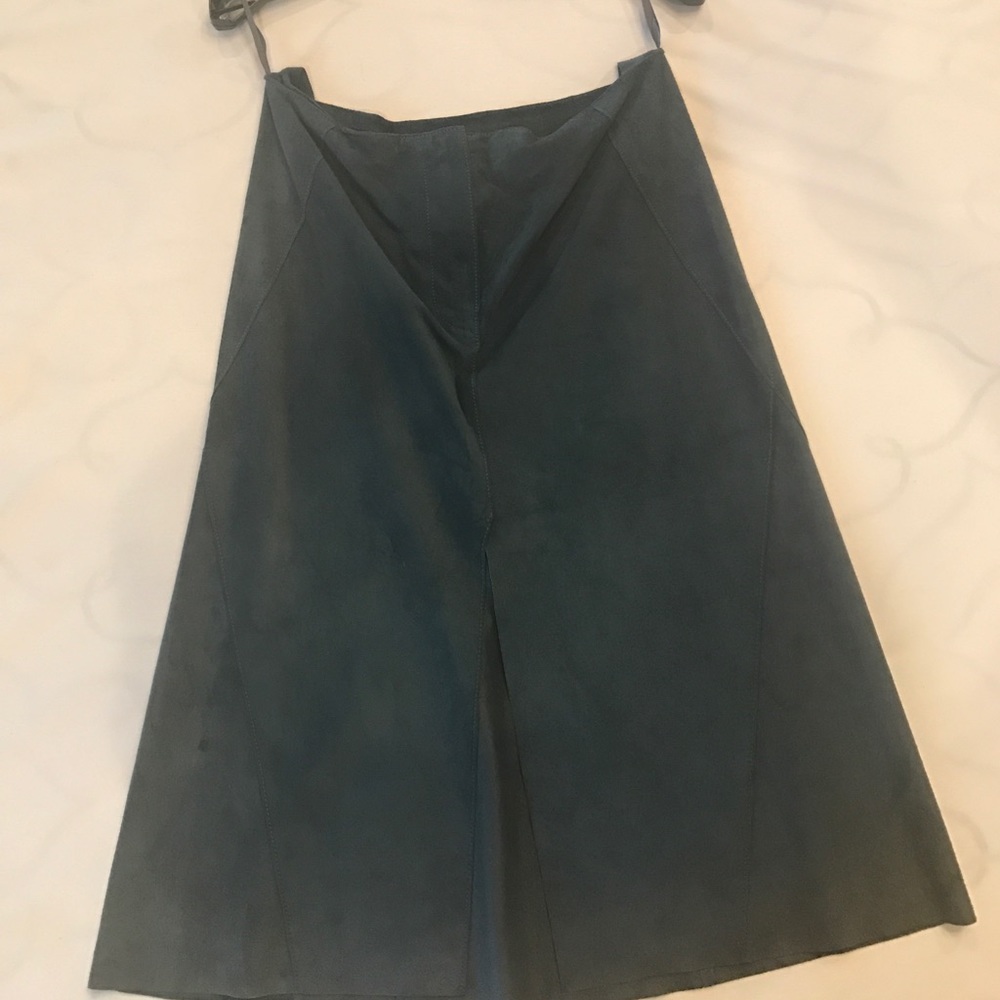 DKNY Dark blue leather skirt