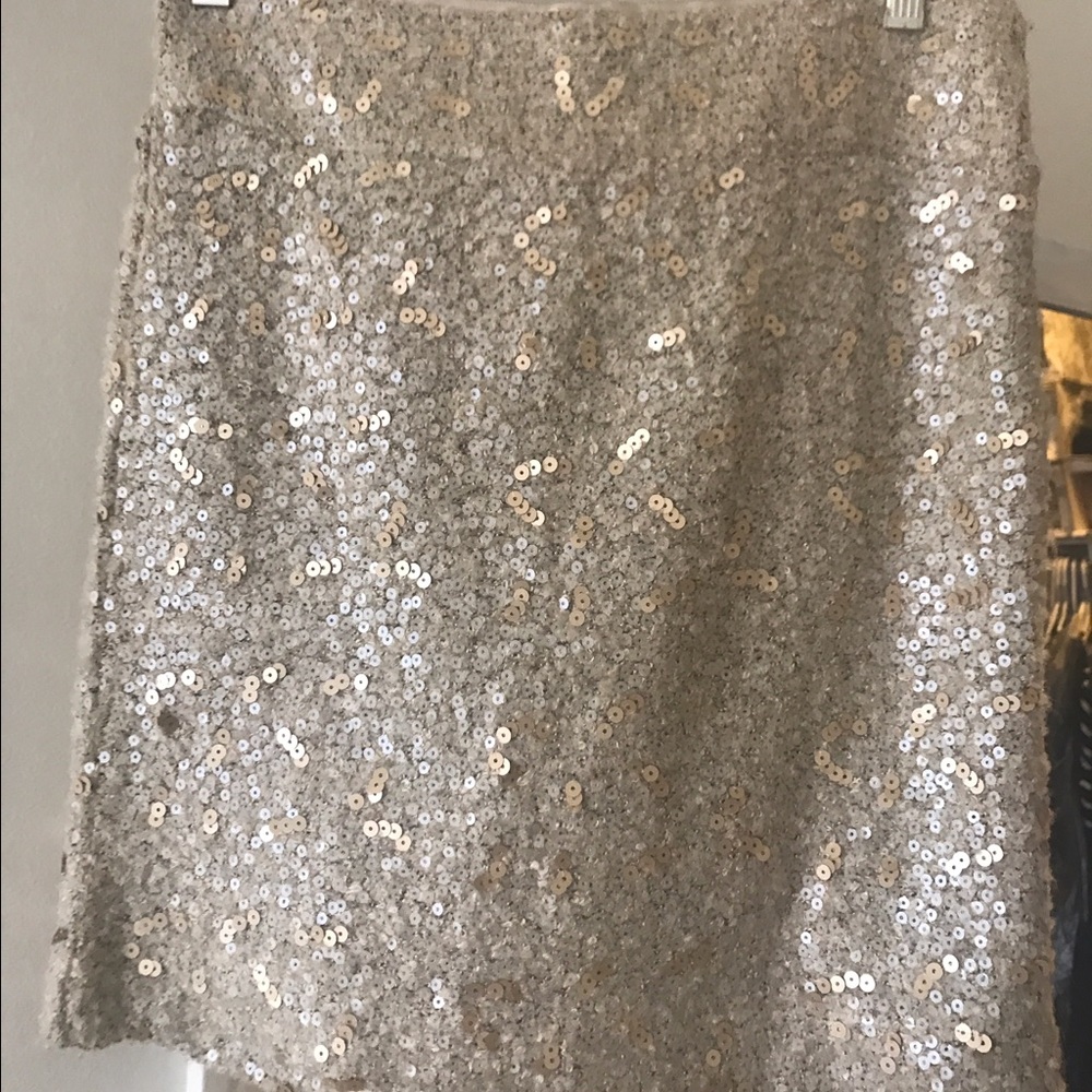 NWT Banana gold sequin skirt