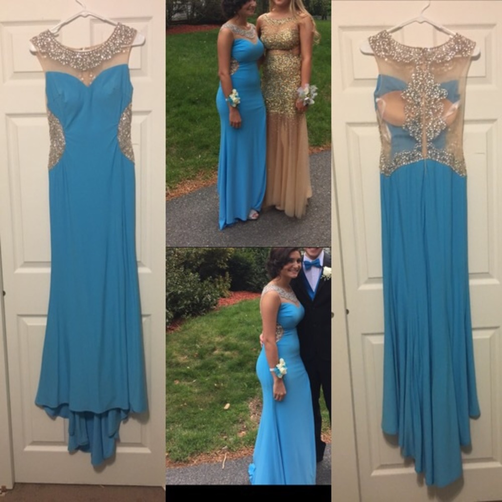 Blue prom dress worn once!