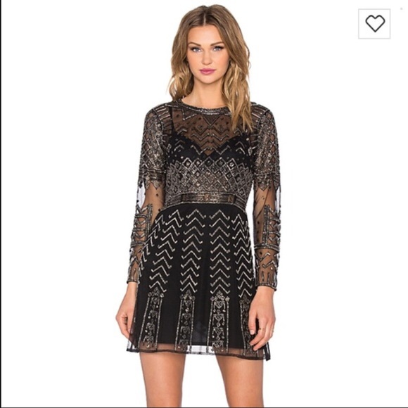 KARINA GRIMALDI LUNA SIZE XS BEADED DRESS - Picture 1 of 4