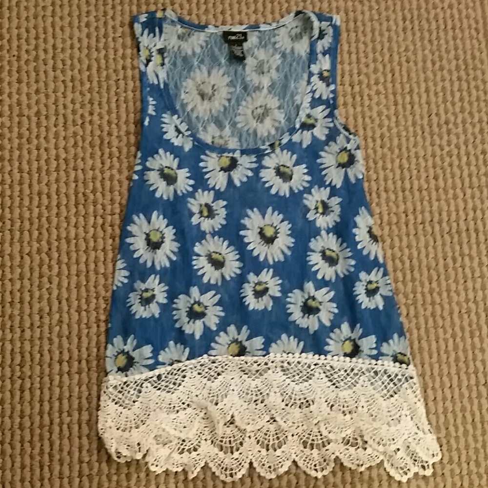 Blue Crochet Tank