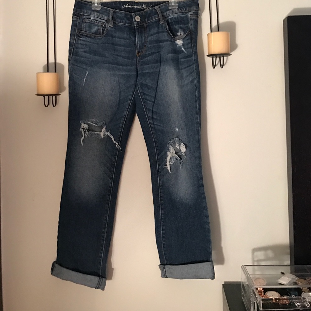 Distressed jeans