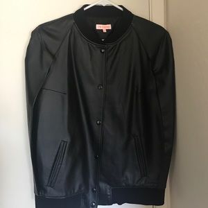 Re:named faux leather capelet