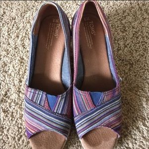 TOMS WEDGES, Peep Toe