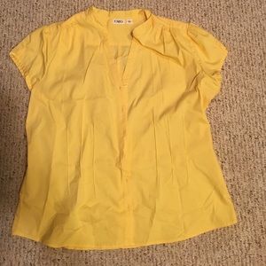 Yellow button down