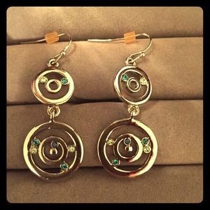 Lia Sophia Silver & Blue Jewel Earrings