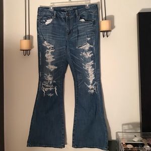 Distressed jeans