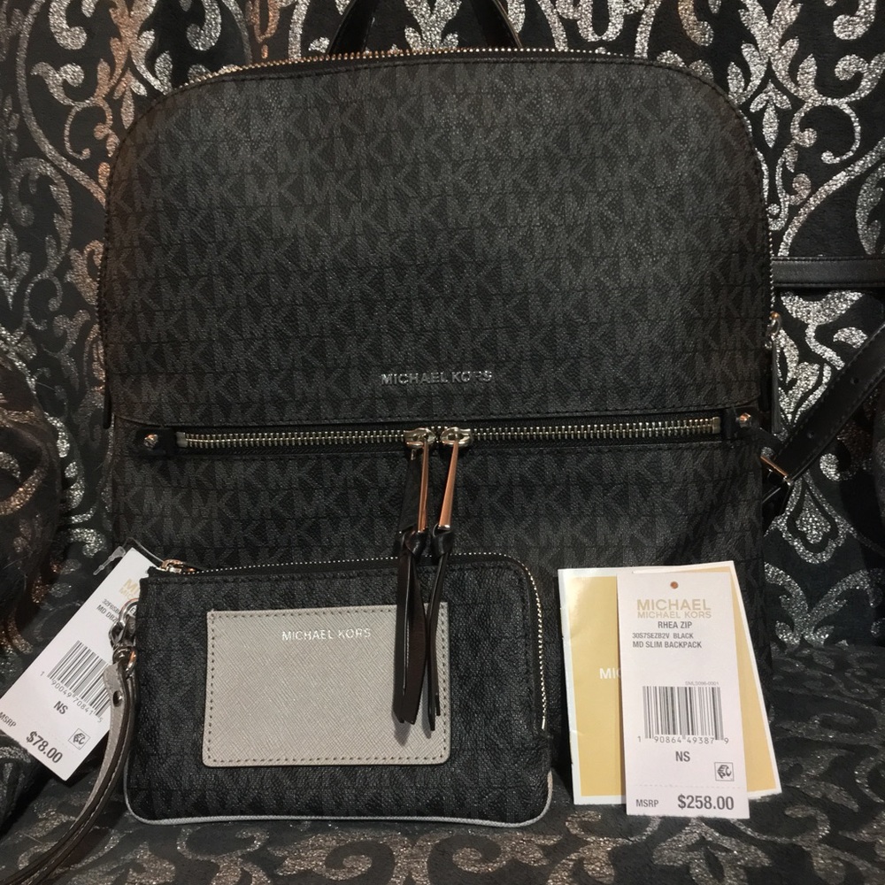 Authentic Michael Kors backpack set