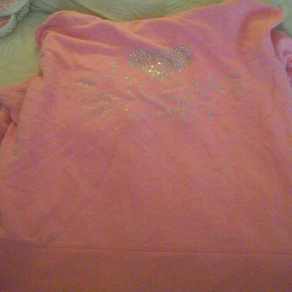 Victorias secret zip up hooded sweatshirt