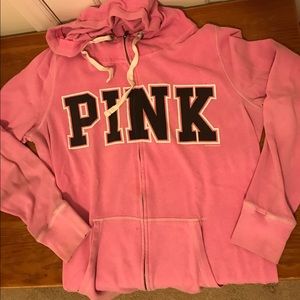 PINK full zip hoodie