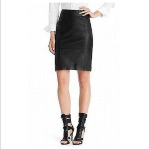Hugo Boss Straight Pencil Lamb Skin Skirt