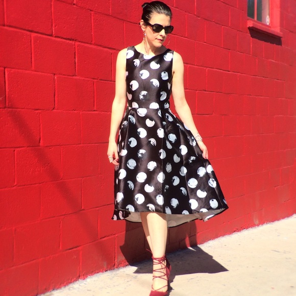 Black & White Polka-Dot Dress - Picture 8 of 8