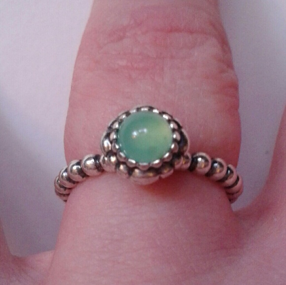 Pandora Jewelry - SALE! Vintage Pandora Solid 925S Jade Ball Band Rg