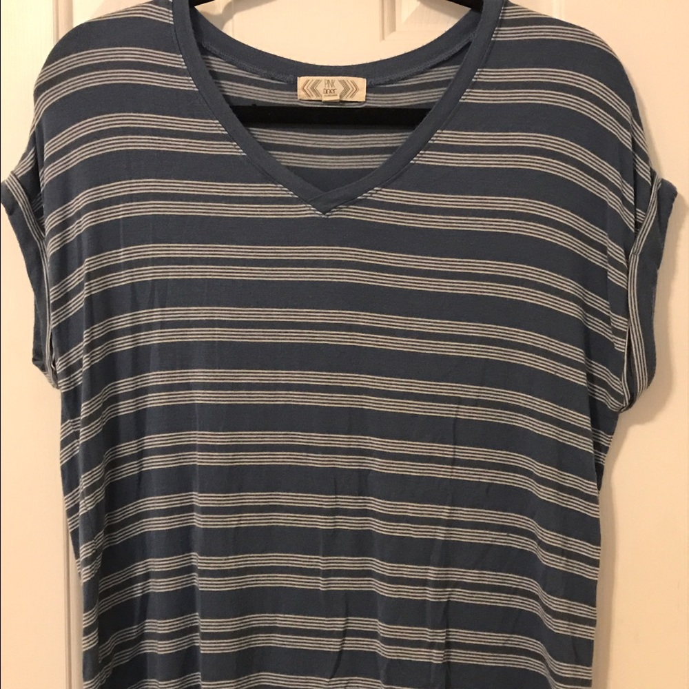Blue and white stripped shirt