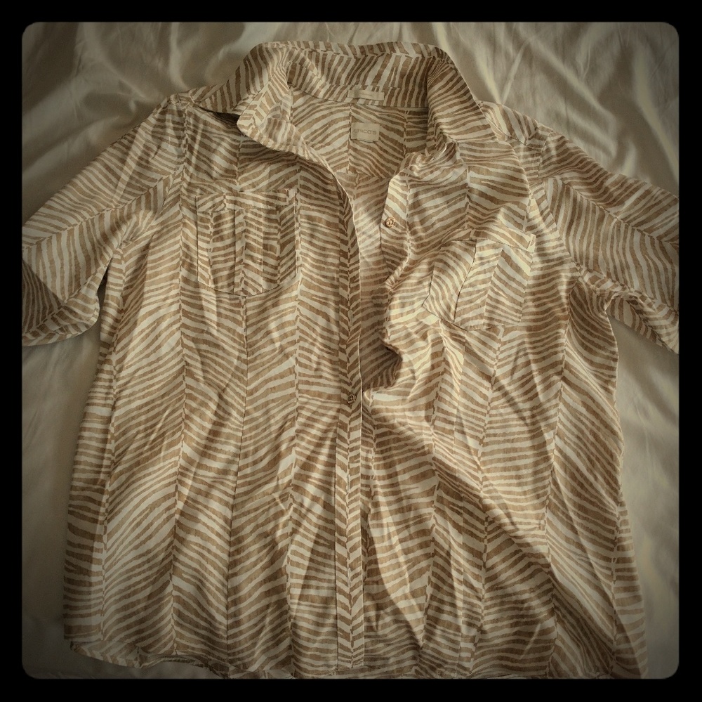 CLEARANCE!!! Chicos No Iron Button Up