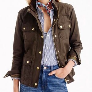 Green J Crew Field Jacket