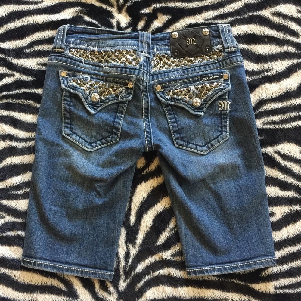 Miss Me Bermuda Capri Shorts
