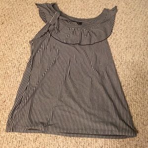 Black and white strip tank top