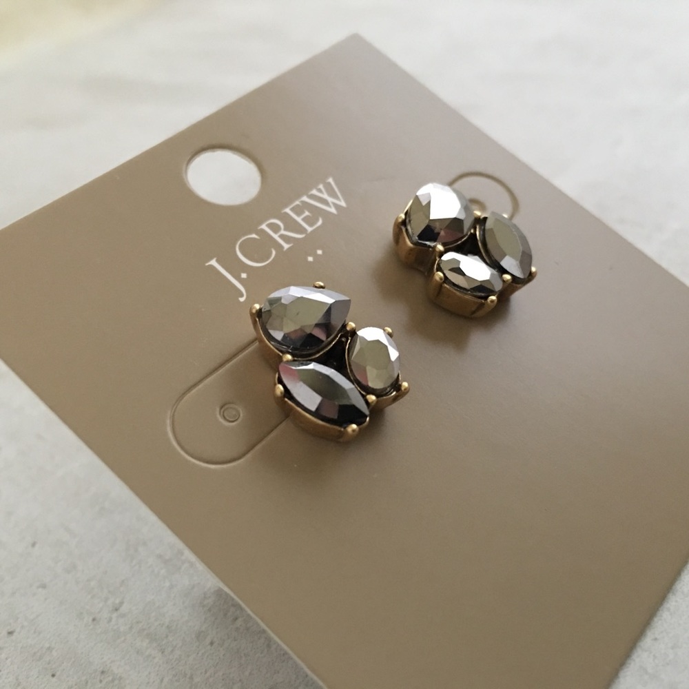 J. Crew Crystal Trio Earrings - Picture 3 of 5