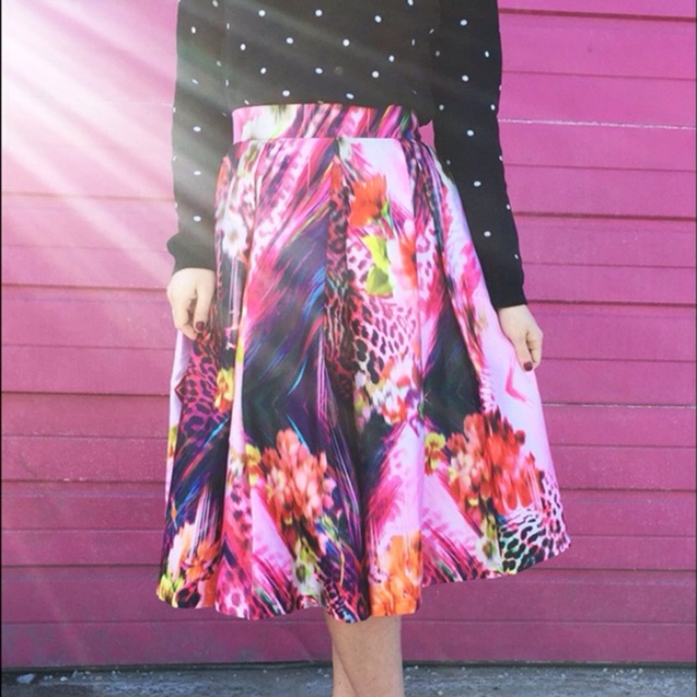 🎉 Host Pick 🎉 Leopard Garden Midi Skirt