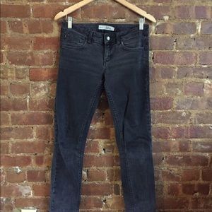 Black faded skinny jeans