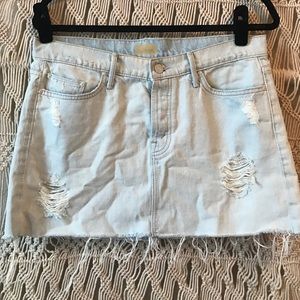 Jean mini skirt