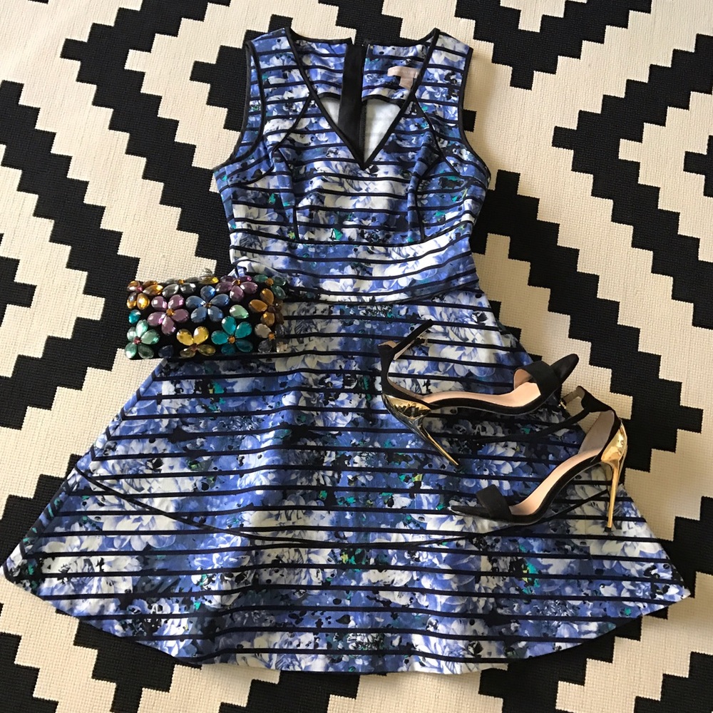 Floral and stripe BR dress