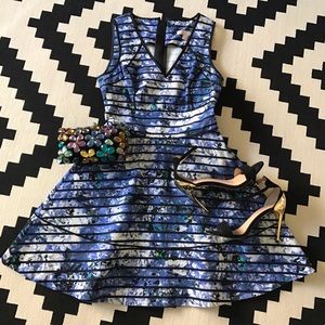 Floral and stripe BR dress