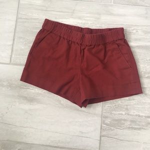 Jcrew burgundy shorts sz 0
