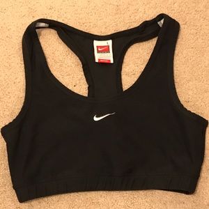 Black Nike sports bra