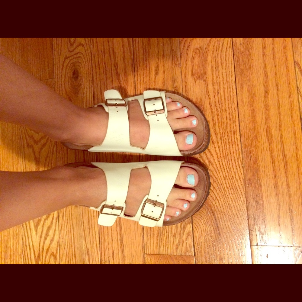 White leather Birkenstocks size 38 (size runs big)