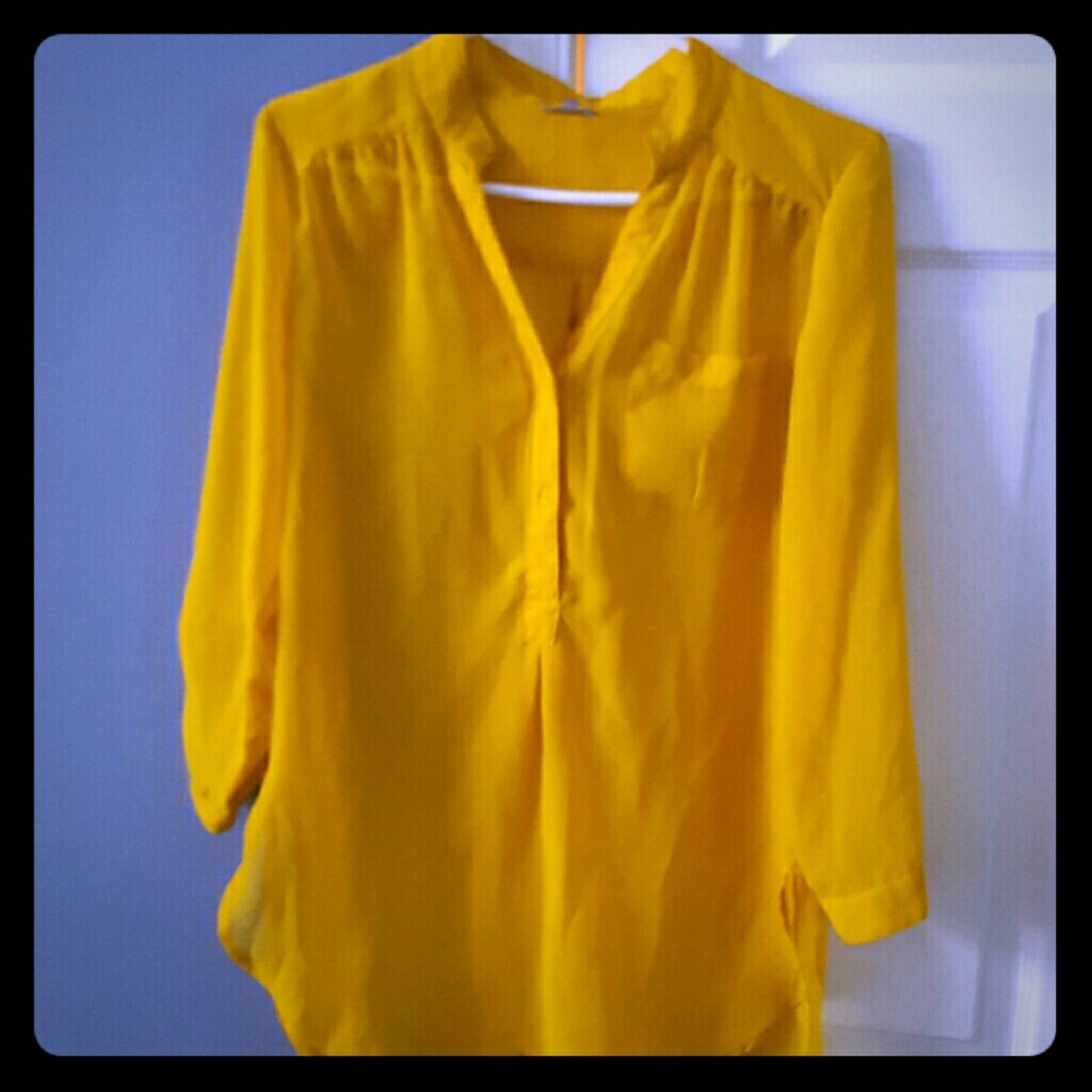 Mustard yellow blouse