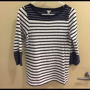 Navy Striped J. Crew Tee