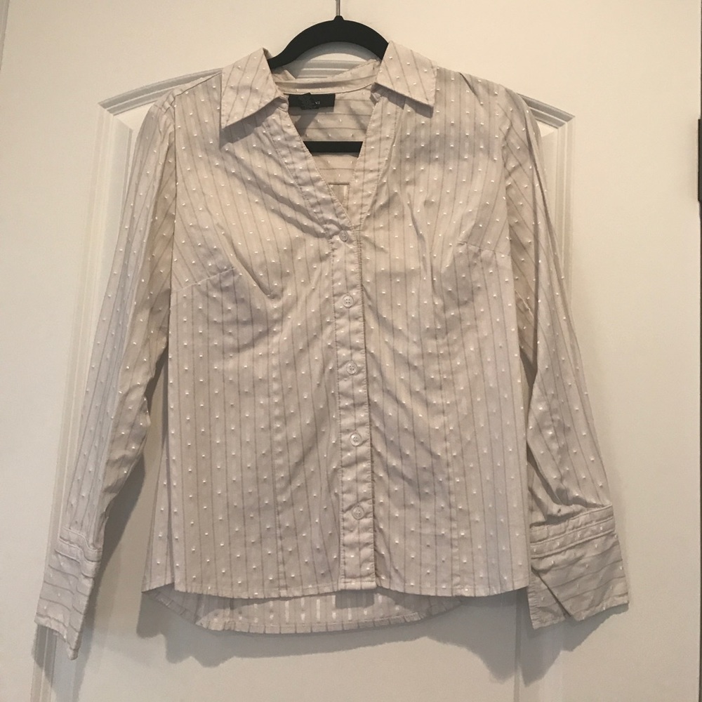 Alfani White button down shirt