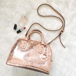 Michael Kors Signature Rose Gold Mini Satchel