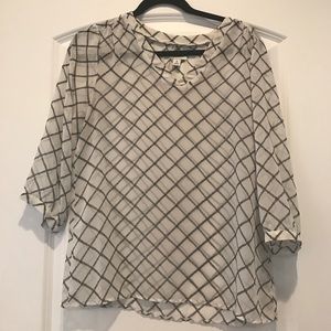 Old Navy  and black sheer blouse