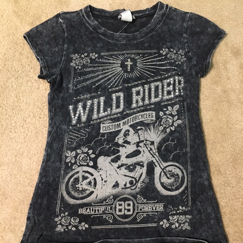 Graphic tee biker